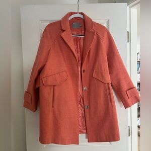 Beautiful, light weight coat , peach color, size 8